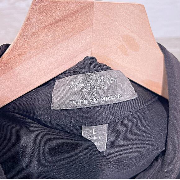 PETER MILLAR Swilcan Bridge Polo Black Old Course St Andrews Link Mens Large - Picture 6 of 7